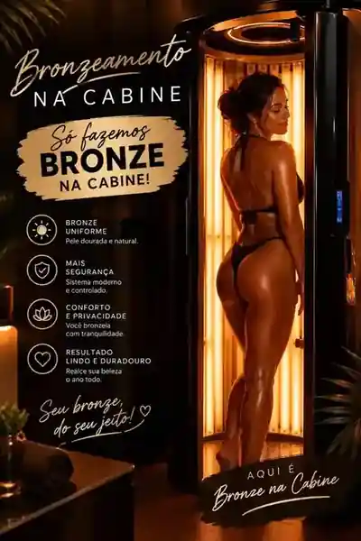 Bronzeamento na cabine